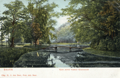 7757 Gezicht op de vijver in het park van het huis Groeneveld te Baarn.